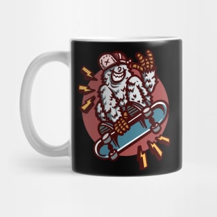 Cartoon Skating Yeti Mug